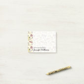 Cute Beach Scene Pattern | Jouw namen toevoegen Post-it® Notes (Op bureau)