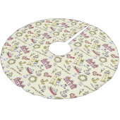 Cute Beach Scene Pattern Kerstboom Rok (Gekanteld)