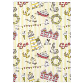 Cute Beach Scene Pattern Klembord (Achterkant)