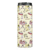 Cute Beach Scene Pattern Thermosbeker (Achterkant)