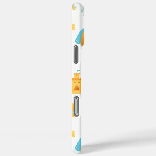 Cute Beach Umbrella & Sandcastle Case-Mate iPhone Case (Achterkant / Rechts)