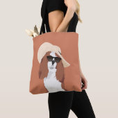 Cute Beach Vacation Cavalier King Charles Spaniel Tote Bag (Dichtbij)