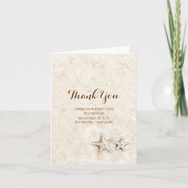cute beach wedding thank you cards bedankkaart