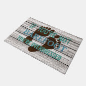 Cute Beachy Seaside Summer Barefoot Quote Art Deurmat (Schuin)