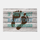Cute Beachy Seaside Summer Barefoot Quote Art Deurmat (Voorkant)