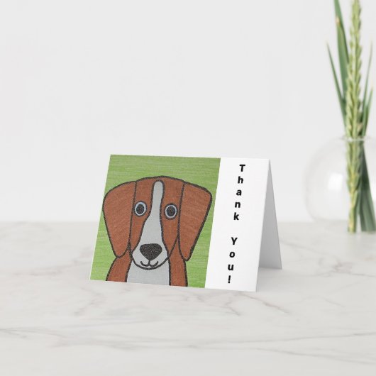 Cute Beagle Bedankkaart (Voorkant)