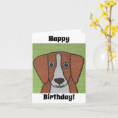 Cute Beagle Birthday Card Kaart (Gele Bloem)