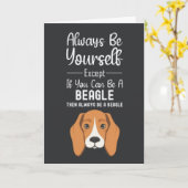 Cute Beagle Cards Funny Dogs Pets Animals Kaart (Gele Bloem)