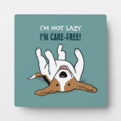 Cute Beagle Cartoon Dog met aangepaste tekst Fotoplaat (Voorkant)