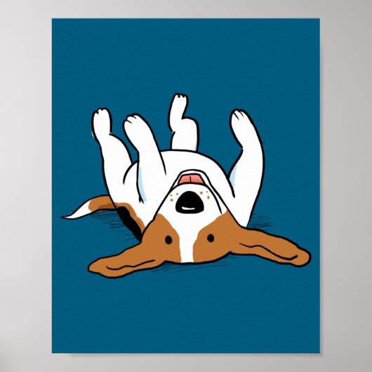 Cute Beagle Cartoon Dog Poster (Voorkant)