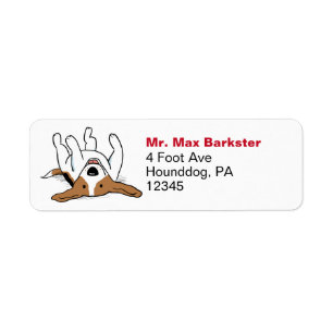Cute Beagle Cartoon Dog Return Address Etiket