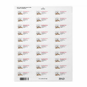 Cute Beagle Cartoon Dog Return Address Etiket (Full Sheet)