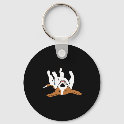 Cute Beagle Cartoon Dog Sleutelhanger (Voorkant)