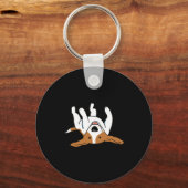 Cute Beagle Cartoon Dog Sleutelhanger (Voorkant)
