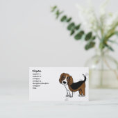 Cute Beagle Cartoon Dog Visitekaartje (Staand voorkant)