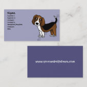 Cute Beagle Cartoon Dog Visitekaartje (Voorkant / Achterkant)
