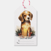 Cute Beagle Dog Cadeaulabel (Voorkant)