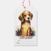 Cute Beagle Dog Cadeaulabel (Achterkant)