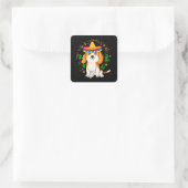 Cute Beagle Dog Cinco de Mayo Celebration Gift Vierkante Sticker (Tas)