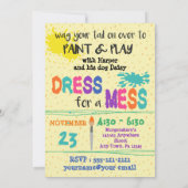 Cute Beagle Dog Fun Art Birthday Invitation Kaart (Achterkant)