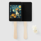 Cute beagle Dog Halloween Jack O Lantern Pumpkin F Handwaaier (Voorkant en achterkant)