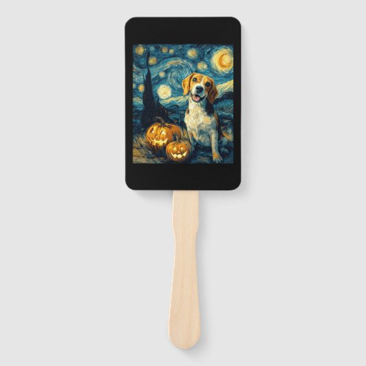 Cute beagle Dog Halloween Jack O Lantern Pumpkin F Handwaaier (Voorkant)