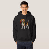 ‏Cute Beagle Dog Hoodie (Voorkant volledig)