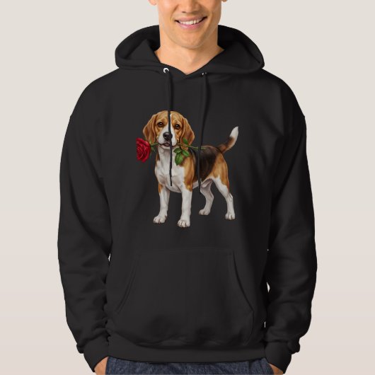 ‏Cute Beagle Dog Hoodie (Voorkant)