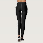 Cute Beagle Dog Illustratie in zwart-wit Leggings (Achterkant)