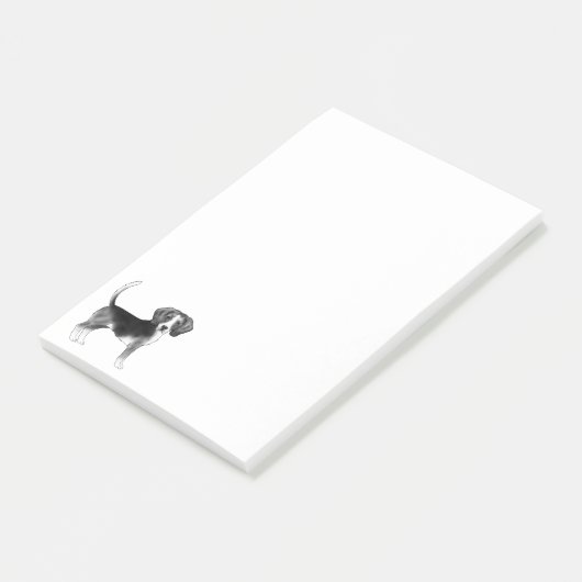 Cute Beagle Dog Illustratie in zwart-wit Post-it® Notes (Schuin)