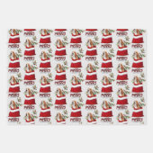 Cute Beagle Dog in Holiday Gift Bag Inpakpapier Vel (Voorkant 2)