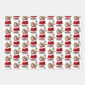 Cute Beagle Dog in Holiday Gift Bag Inpakpapier Vel (Voorkant)