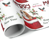 Cute Beagle Dog in kerstcadeau Cadeaupapier (Rol Hoek)