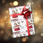 Cute Beagle Dog in kerstcadeau Cadeaupapier