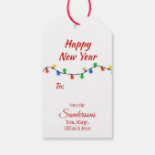 Cute Beagle Dog in Santa Bag Gift Labels Cadeaulabel (Achterkant)