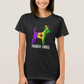 Cute Beagle Dog Lover Mardi Gras Party Jester Mask T-shirt (Voorkant)
