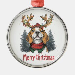 Cute Beagle Dog Metalen Ornament