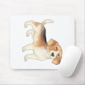 Cute Beagle Dog Paintings Muismat (Met muis)