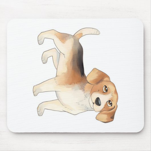 Cute Beagle Dog Paintings Muismat (Voorkant)