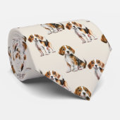 Cute Beagle Dog Pattern Stropdas (Opgerold)