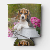Cute Beagle Dog Puppy in a Milk Churn Funny - Blikjeskoeler (Voorkant)