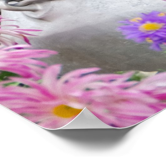 Cute Beagle Dog Puppy in een Melk Churn, een foto  Poster (Hoek)