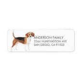 Cute Beagle Dog Return Address Label (Voorkant)