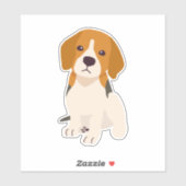 Cute Beagle Dog Sticker (Vel)