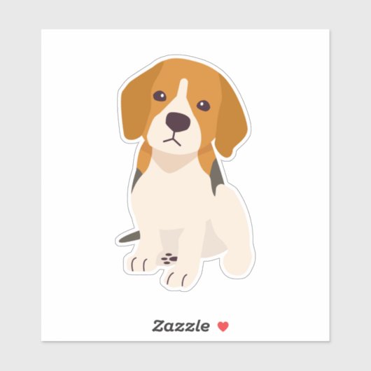 Cute Beagle Dog Sticker (Vel)