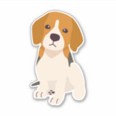 Cute Beagle Dog Sticker (Voorkant)