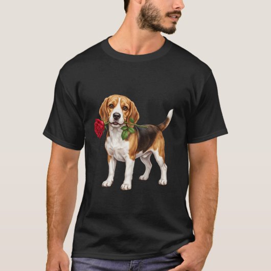 ‏Cute Beagle Dog T-shirt (Voorkant)