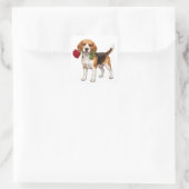 ‏Cute Beagle Dog Vierkante Sticker (Tas)