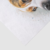 Cute Beagle Dog Waterverf Tissuepapier (Detail)