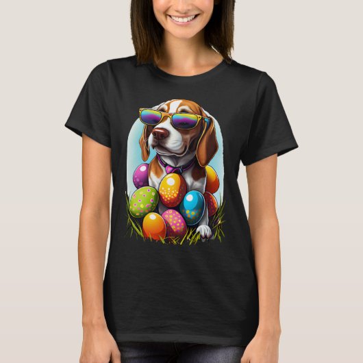 Cute Beagle Easter Eggs Dog Costume Womens Mens Ki T-shirt (Voorkant)